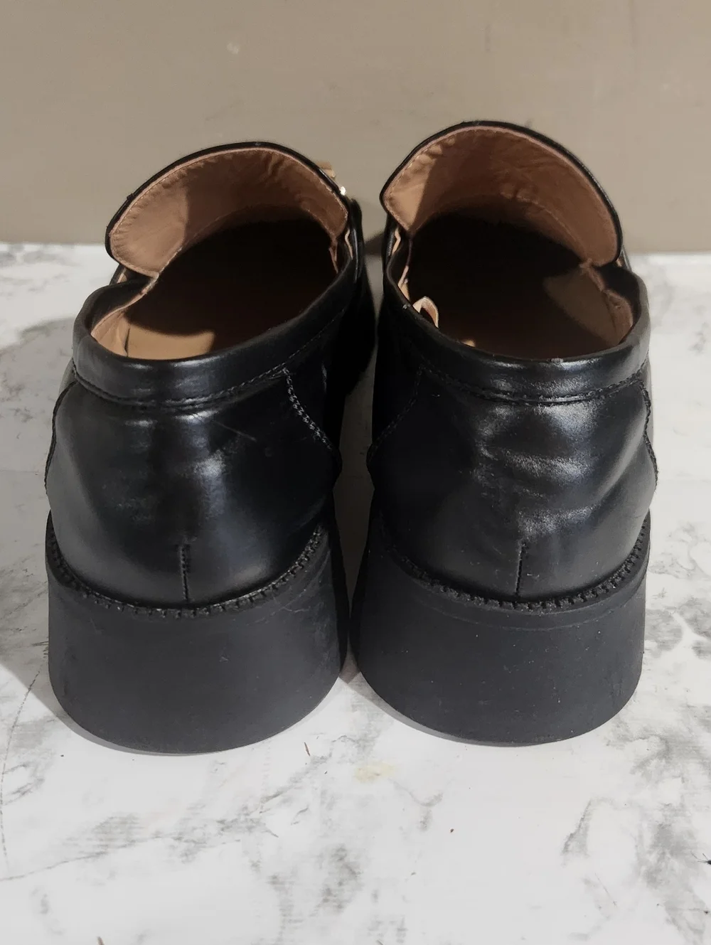 Mudd platform loafers black gold 8.5 - Picture 4 of 7